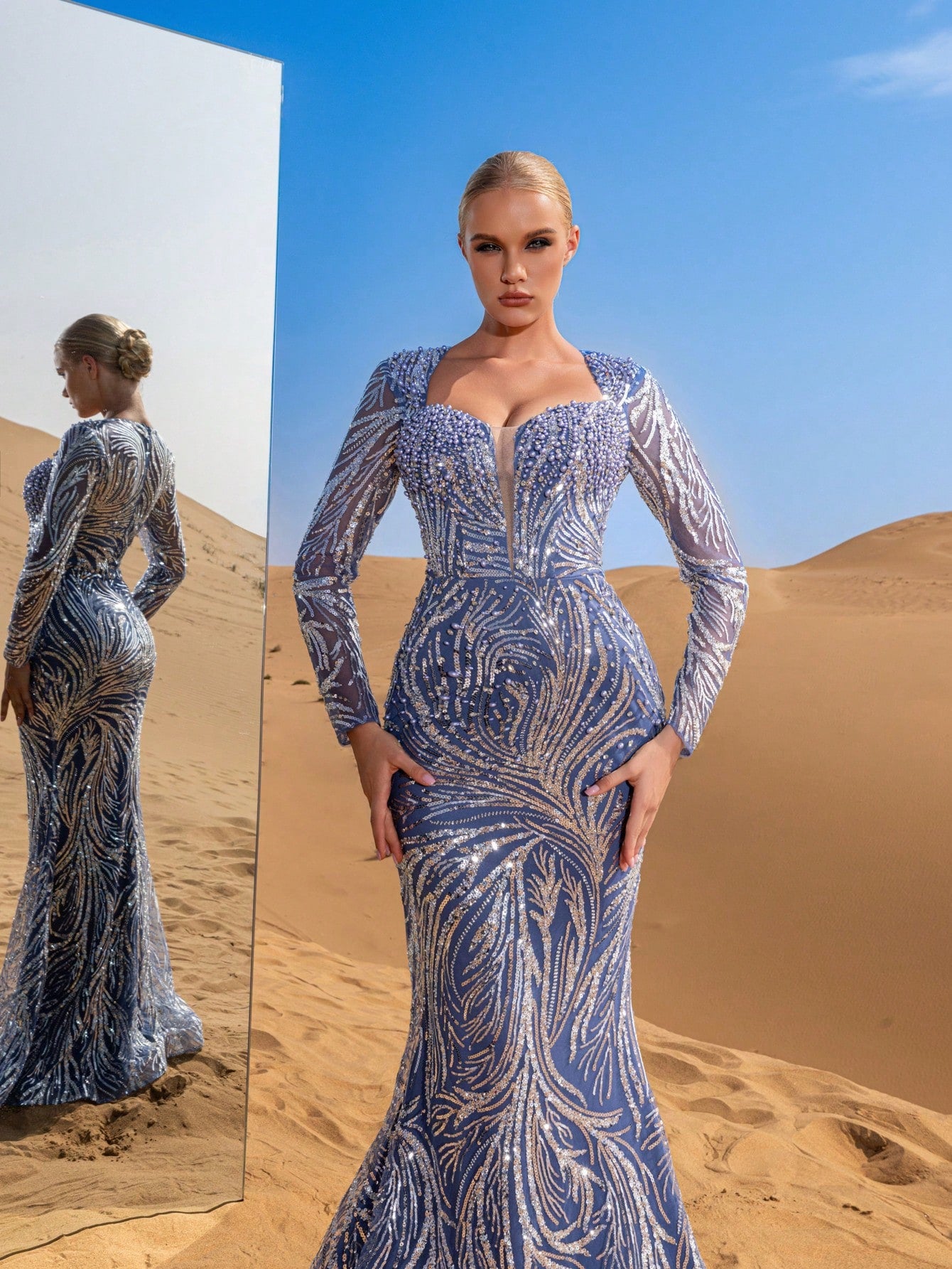 Gorgeous Sweetheart Neck Mermaid Beaded Formal Dresses & Evening Gowns