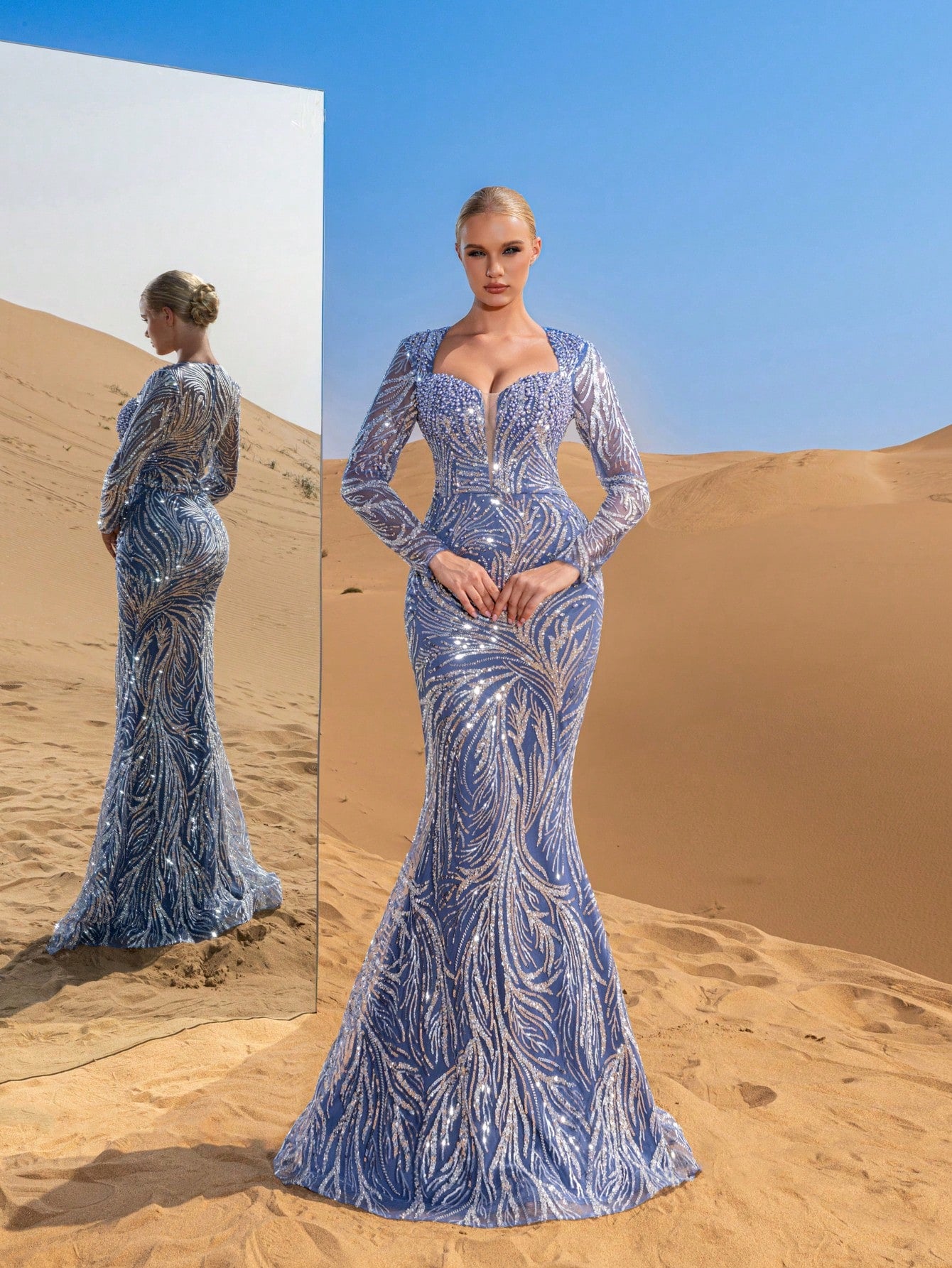 Gorgeous Sweetheart Neck Mermaid Beaded Formal Dresses & Evening Gowns