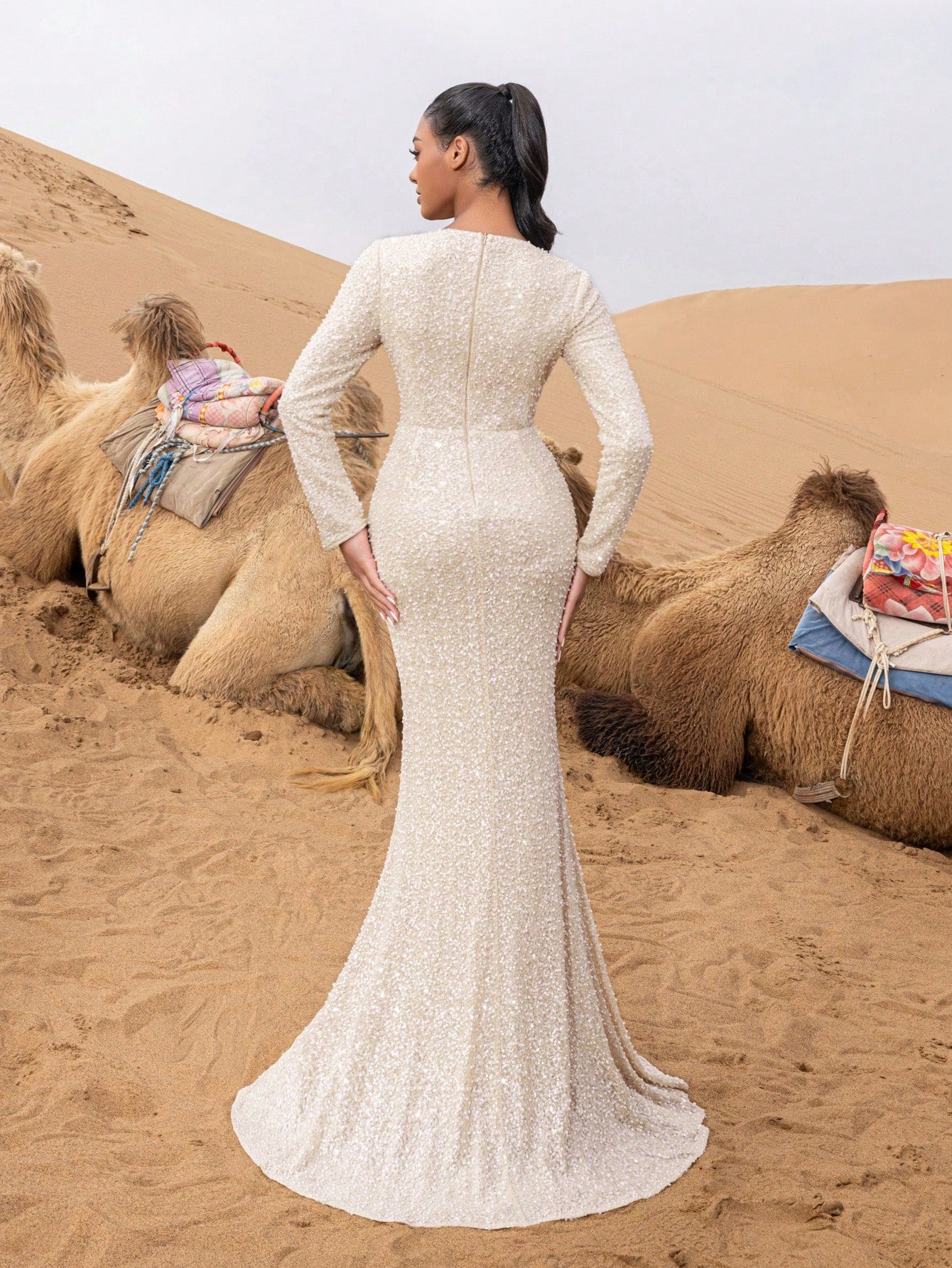 Gorgeous Pearl Detail Sweetheart Neck Mermaid Hem Beaded Formal Dresses & Evening Gowns