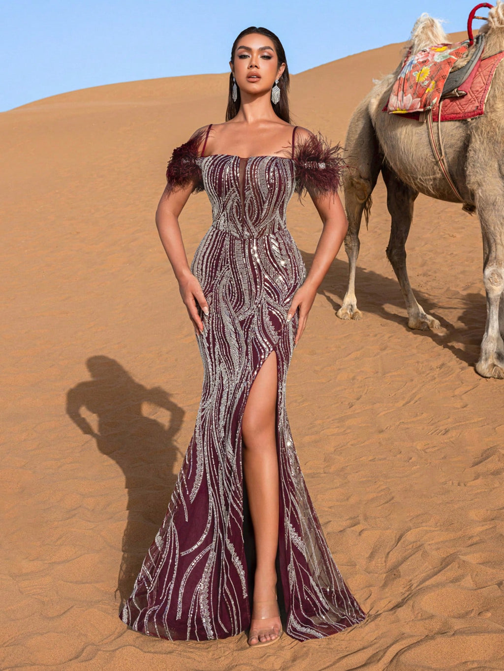 Gorgeous Lace Up Back Mermaid Hem Beaded Formal Cami Dresses & Evening Gowns