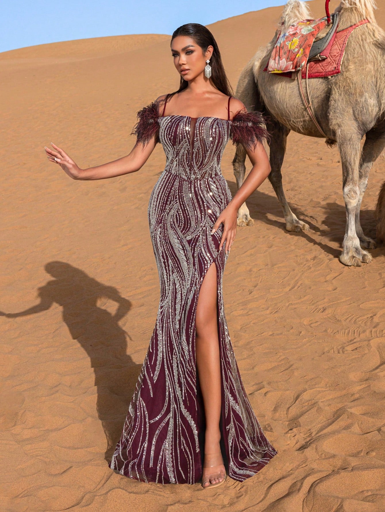 Gorgeous Lace Up Back Mermaid Hem Beaded Formal Cami Dresses & Evening Gowns